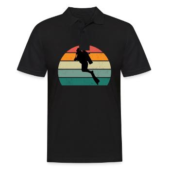 plongeur plongeur plongée plongée oxygène plongée - Polo Homme - noir - Devant - Kai (181cm)