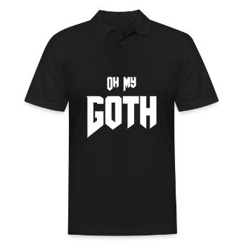 Gothic Lover Oh My Goth - Men's Polo Shirt - black - Front - Kai (181cm)