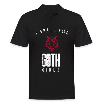 Gothic Lover I Brake for Goth Girls - Men's Polo Shirt - black - Front - Kai (181cm)