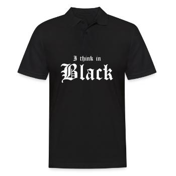 Gothic Lover I think in black - Men's Polo Shirt - black - Front - Kai (181cm)