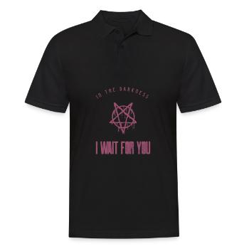 Gothic Lover in the Darkness I'm Waiting for You - Men's Polo Shirt - black - Front - Kai (181cm)