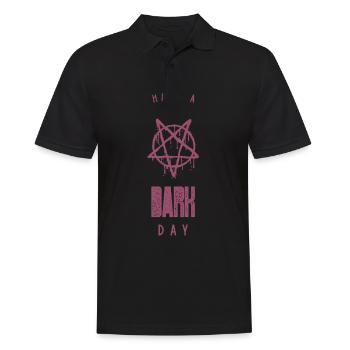Grufti-Spruch Funny Have A Dark Day - Männer Poloshirt - Schwarz - Vorne - Kai (181cm)