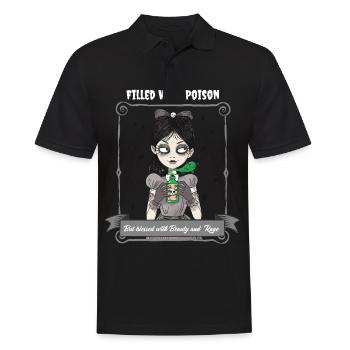 Lolita gothique remplie de poison mais bénie avec - Polo Homme - noir - Devant - Kai (181cm)