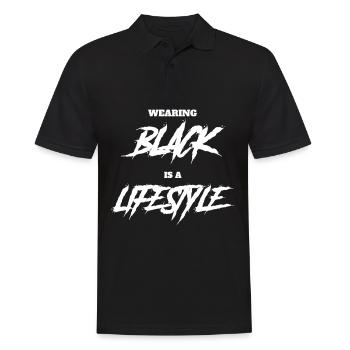 Goth Saying Funny Wear Black is a - Men's Polo Shirt - black - Front - Kai (181cm)