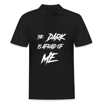 Gothic Lover The Darkness Is Afraid of Me - Men's Polo Shirt - black - Front - Kai (181cm)