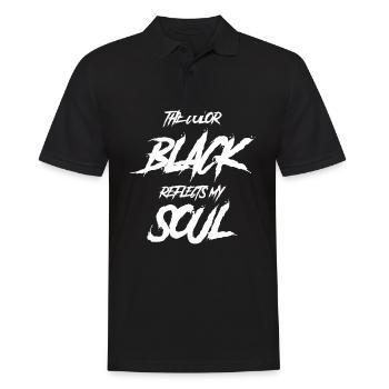 Gothic Lover The color black reflects my - Men's Polo Shirt - black - Front - Kai (181cm)