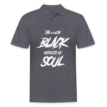 Gothic Lover La couleur noire reflète mon - Polo Homme - charbon - Devant - Nico (186cm)