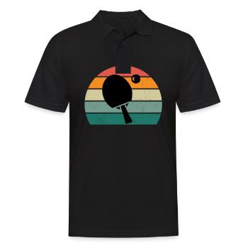 joueur de tennis de table tennis de table filet spin servir - Polo Homme - noir - Devant - Kai (181cm)