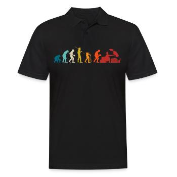 Sauna - Männer Poloshirt - Schwarz - Vorne - Kai (181cm)