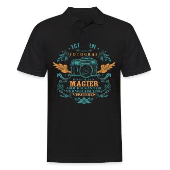 Fotografieren Fotografen - Männer Poloshirt - Schwarz - Vorne - Kai (181cm)