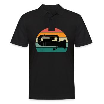 Tuba player Tuba player brass instrument tuba - Men's Polo Shirt - black - Front - Kai (181cm)