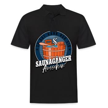 Sauna - Männer Poloshirt - Schwarz - Vorne - Kai (181cm)
