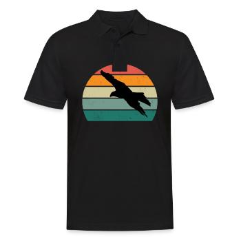 oiseaux volant planer air plumes plumes vol oiseau - Polo Homme - noir - Devant - Kai (181cm)