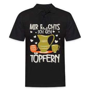 Töpfern - Männer Poloshirt - Schwarz - Vorne - Kai (181cm)