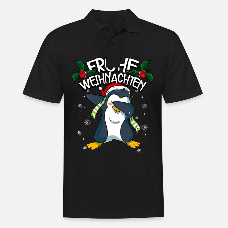 Frohe Weihnachten - Männer Poloshirt - Schwarz
