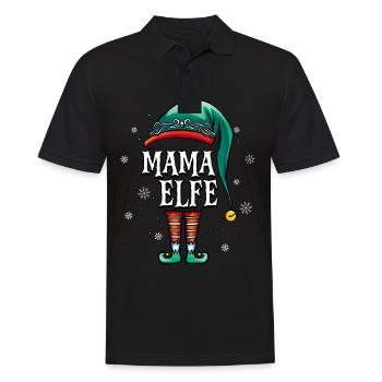 Weihnachten Mama Elf - Männer Poloshirt - Schwarz - Vorne - Kai (181cm)