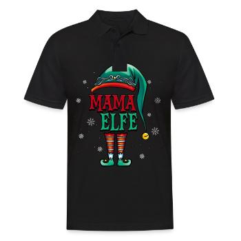 Weihnachten Mama Elf - Männer Poloshirt - Schwarz - Vorne - Kai (181cm)