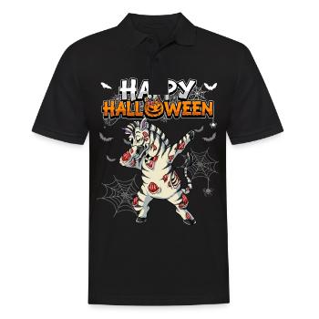 Halloween Zebra Zombie - Men's Polo Shirt - black - Front - Kai (181cm)