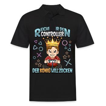 Zocken Reichet mir den Controller Gaming - Männer Poloshirt - Schwarz - Vorne - Kai (181cm)