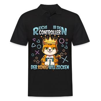 Zocken Reichet mir den Controller Gaming - Männer Poloshirt - Schwarz - Vorne - Kai (181cm)