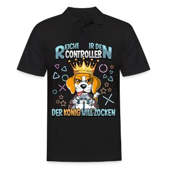 Zocken Reichet mir den Controller Gaming - Männer Poloshirt - Schwarz - Vorne - Kai (181cm)