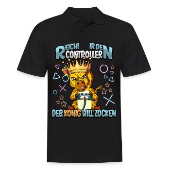 Zocken Reichet mir den Controller Gaming - Männer Poloshirt - Schwarz - Vorne - Kai (181cm)