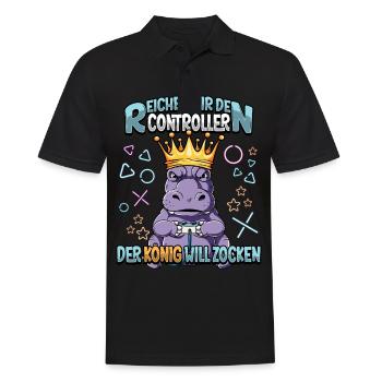 Zocken Reichet mir den Controller Gaming - Männer Poloshirt - Schwarz - Vorne - Kai (181cm)