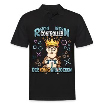 Zocken Reichet mir den Controller Gaming - Männer Poloshirt - Schwarz - Vorne - Kai (181cm)