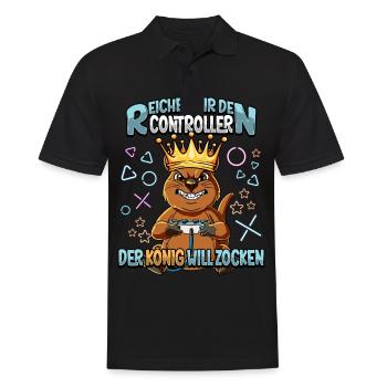 Zocken Reichet mir den Controller Gaming - Männer Poloshirt - Schwarz - Vorne - Kai (181cm)