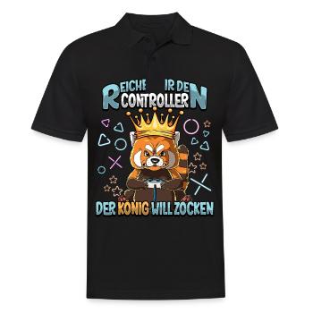 Zocken Reichet mir den Controller Gaming - Männer Poloshirt - Schwarz - Vorne - Kai (181cm)