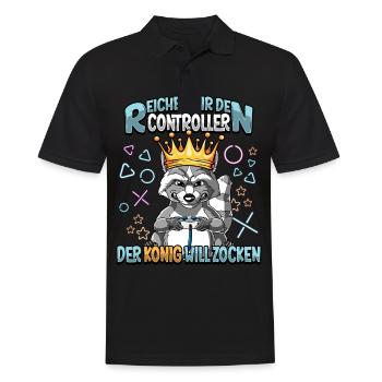 Zocken Reichet mir den Controller Gaming - Männer Poloshirt - Schwarz - Vorne - Kai (181cm)
