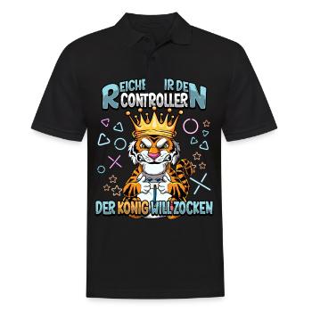 Zocken Reichet mir den Controller Gaming - Männer Poloshirt - Schwarz - Vorne - Kai (181cm)