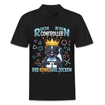 Zocken Reichet mir den Controller Gaming - Männer Poloshirt - Schwarz - Vorne - Kai (181cm)
