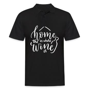 weine weintrinker weintrinkerin weinliebhaber wein - Männer Poloshirt - Schwarz - Vorne - Kai (181cm)