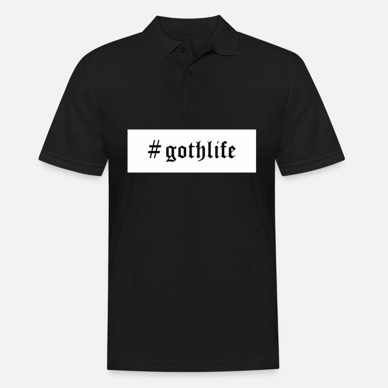 Goth Gothic #gothlife - Männer Poloshirt - Schwarz