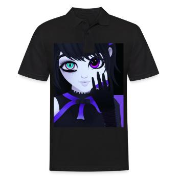 Goth Anime Vaporwave Niedlich Und Unheimlich Goth - Männer Poloshirt - Schwarz - Vorne - Kai (181cm)
