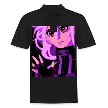 Goth Anime Vaporwave Sexy Goth Girl - Männer Poloshirt - Schwarz - Vorne - Kai (181cm)
