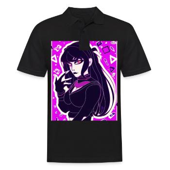 Goth Anime Vaporwave Mignon Creepy Goth Girl - Polo Homme - noir - Devant - Kai (181cm)