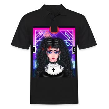 Goth Anime Vaporwave Mignon Creepy Goth Girl - Polo Homme - noir - Devant - Kai (181cm)