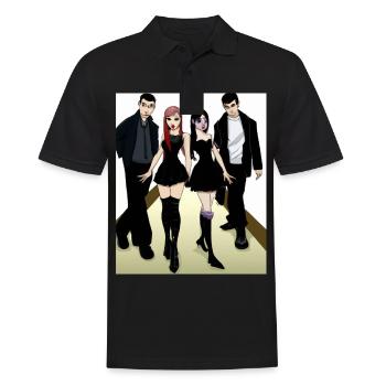 Corporate Goth Gothic Clique Friends - Men's Polo Shirt - black - Front - Kai (181cm)