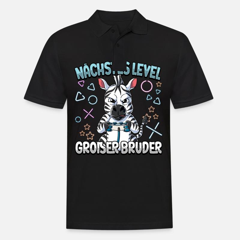 Nächstes Level Großer Bruder - Männer Poloshirt - Schwarz