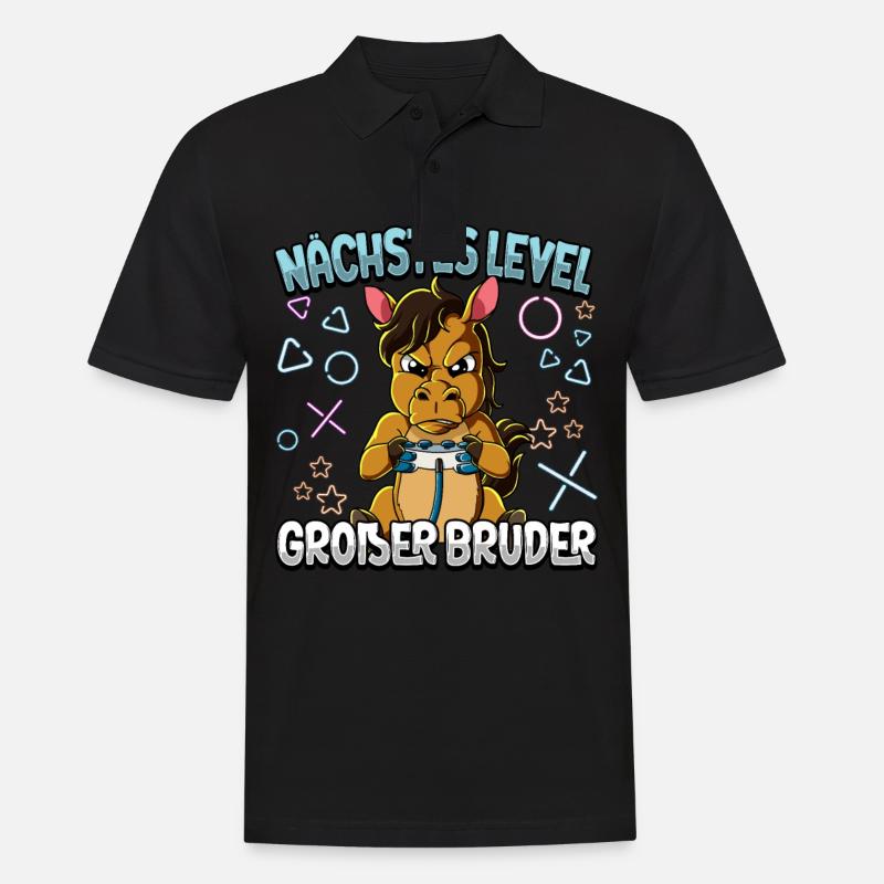 Nächstes Level Großer Bruder - Männer Poloshirt - Schwarz