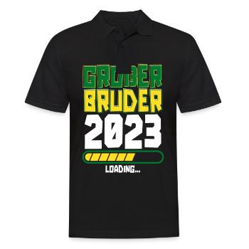 Großer Bruder Loading 2023 - Männer Poloshirt - Schwarz - Vorne - Kai (181cm)