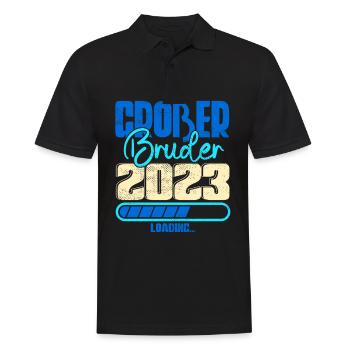 Großer Bruder Loading 2023 - Männer Poloshirt - Schwarz - Vorne - Kai (181cm)