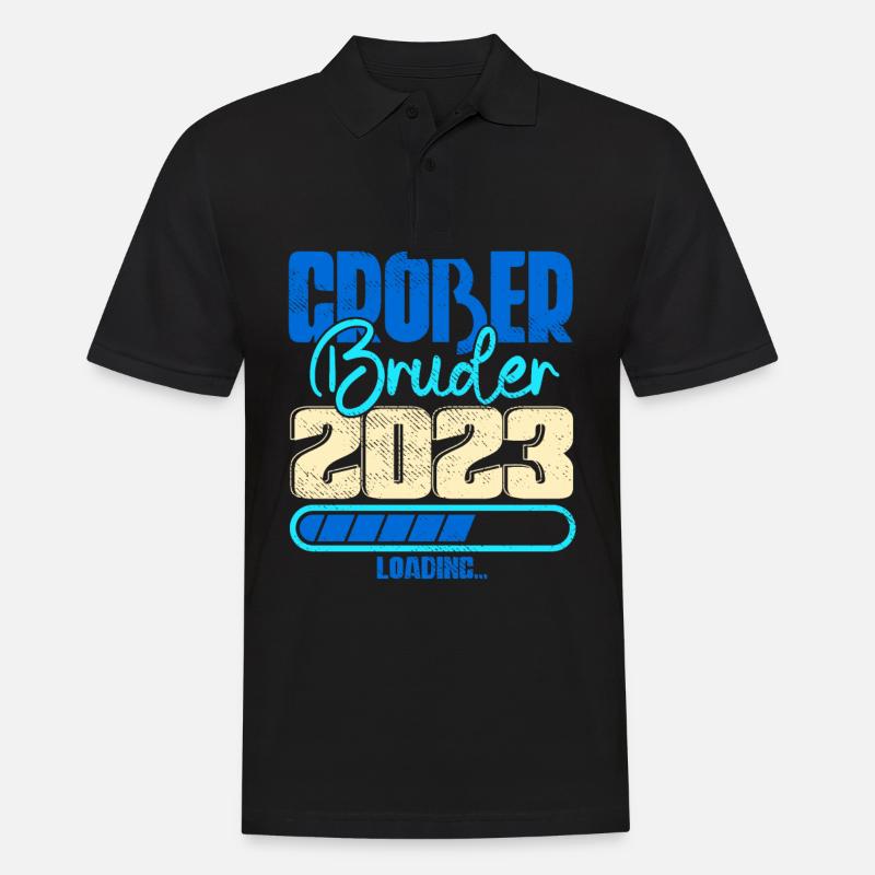 Großer Bruder Loading 2023 - Männer Poloshirt - Schwarz