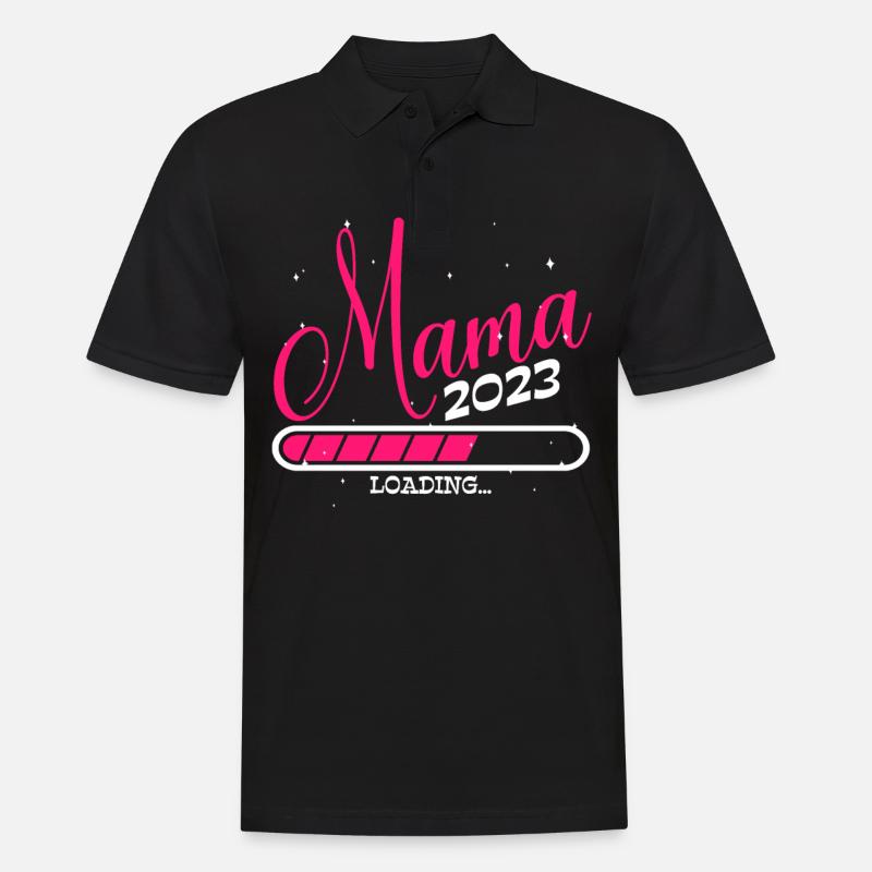 Werdende Mama 2023 Loading - Männer Poloshirt - Schwarz