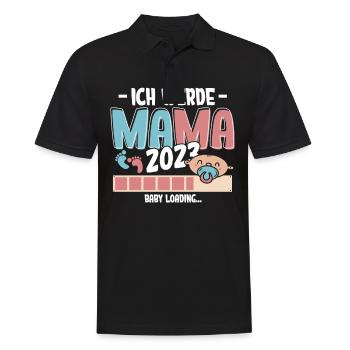 I'm going to be Mom 2023 Loading - Men's Polo Shirt - black - Front - Kai (181cm)