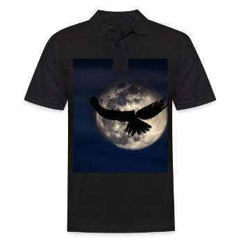 Goth Gothic Lover Shadow of a Bird of Prey - Men's Polo Shirt - black - Front - Kai (181cm)