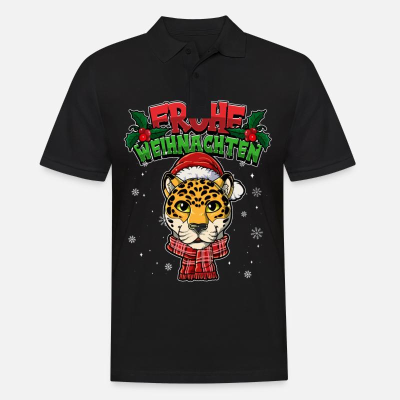 Frohe Weihnachten - Männer Poloshirt - Schwarz