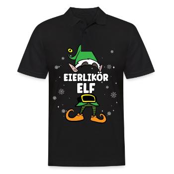Eierlikör Elf Partnerlook Weihnachten - Männer Poloshirt - Schwarz - Vorne - Kai (181cm)
